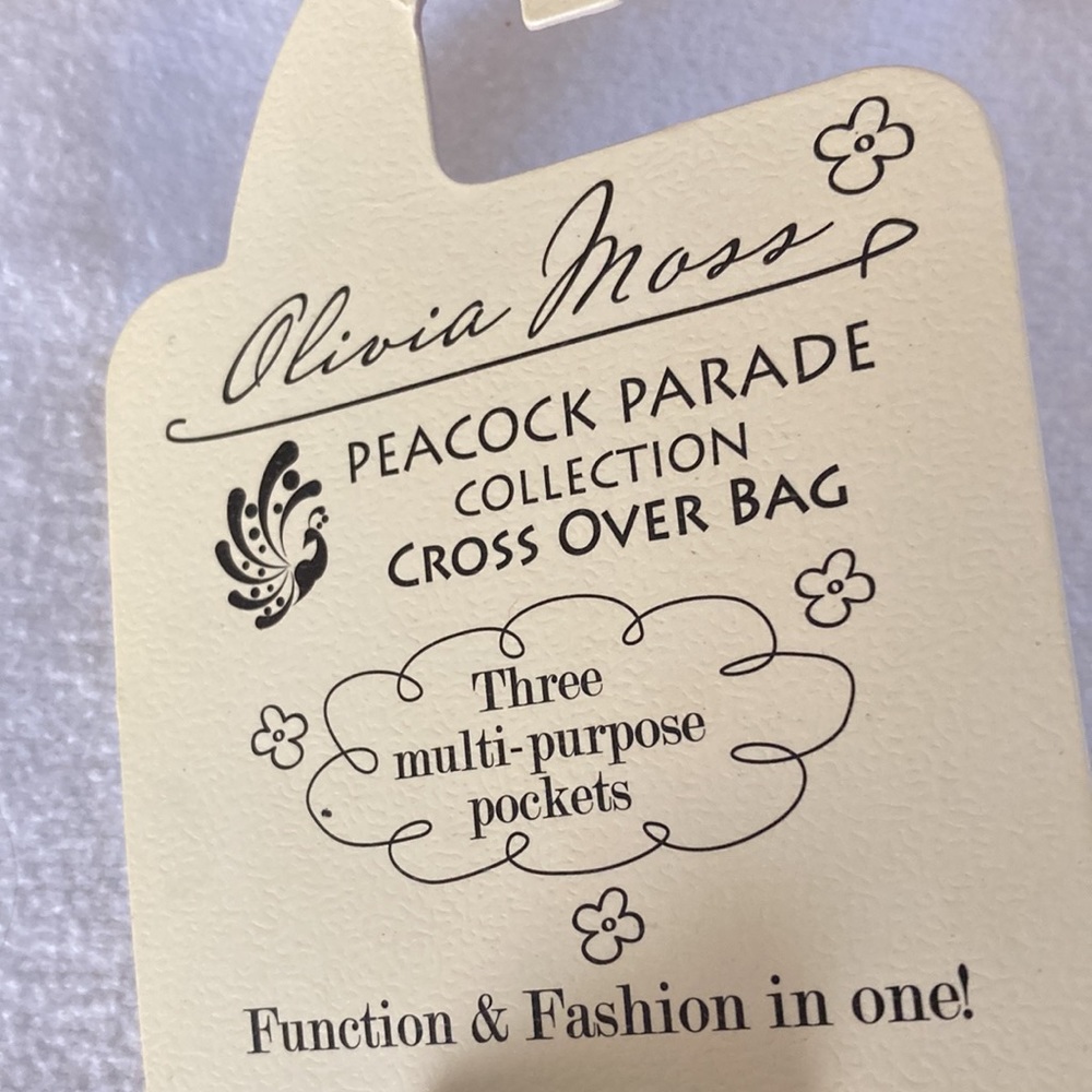 Cross Over Bag with Three multi-purpose pockets Peacock Parade Collection NWT - Picture 5 of 5